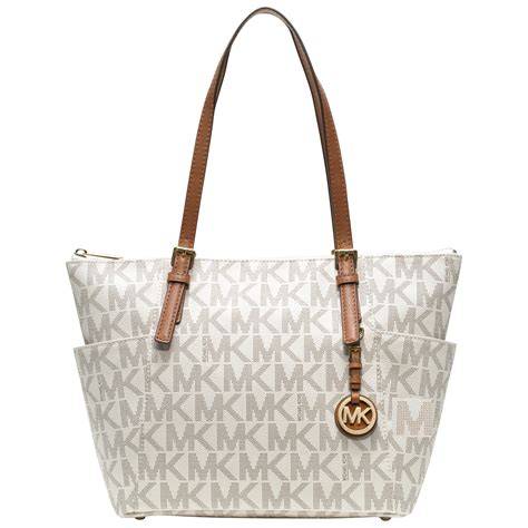 michael kors white leather handbag